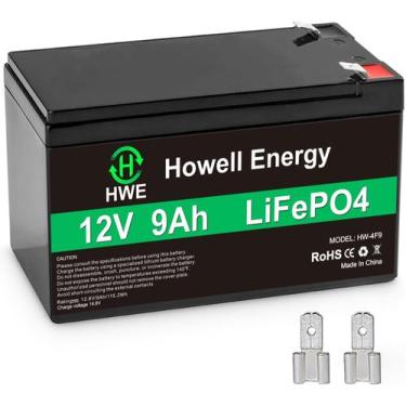 Imagem de Bateria HWE Energy 12V 9Ah de lítio LiFePO4 4000 ciclos