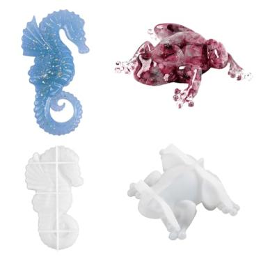 Imagem de Moldes de silicone animal (sapo e cavalo-marinho)