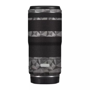 Imagem de 100-400 5.6-8 Adesivo de lente de câmera antiarranhões para Canon RF100-400mm F5.6-8 é USM Coat Wrap película protetora corpo capa de pele (titânio triangular)