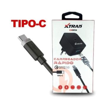 Imagem de Cabo Com Fonte Carregador Turbo Usb-c - XTRAD