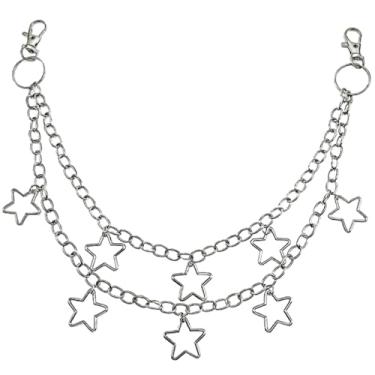 Imagem de Corrente para calças hip hop – acessório de bolso punk com estrela de jeans gótico para mulheres