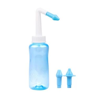 Imagem de Kit Higienizador Nasal Premium para Crianças e Adultos c/ Controle de Jato Válvula Dosadora de Pressão Lavador Nasal Previne Rinite Sinusite Congestão Nasal e Alergias Higienizador de Nariz