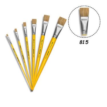 Imagem de 6 Pincel Tigre 815 Chato Cerda Natural N.02,06,10,14,18,22