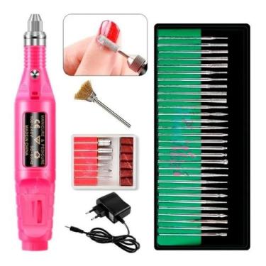 Imagem de Kit Lixadeira Elétrica 20.000rpm e 30 Brocas Diamantada - MKB