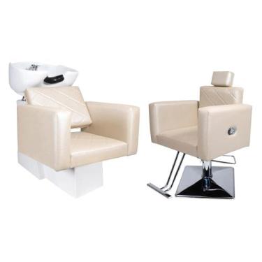 Imagem de KIT 1 Lavatório Evidence cuba Porcelana 1 Cadeira Reclinável Base Quad