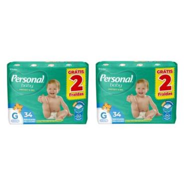 Imagem de Kit Fralda Personal Baby Protect & Sec Mega - Tam G - 68 unidades - AT
