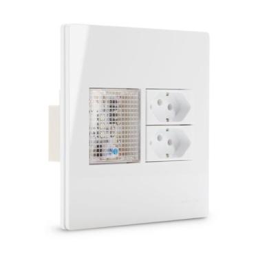 Imagem de Conjunto 4x4 com Luz De Emergencia + Tomada 10A Infiniti Branco Margir