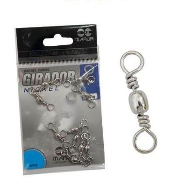 Imagem de Cartela Girador Simples Nickel Barrel Swivel G1005N - Maruri, 12