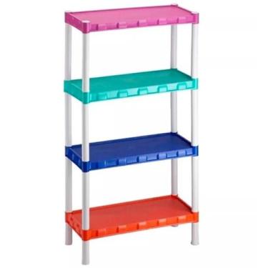 Imagem de Estante modular  com 4 prateleiras e pezinhos - colorida - 855 - Agrap