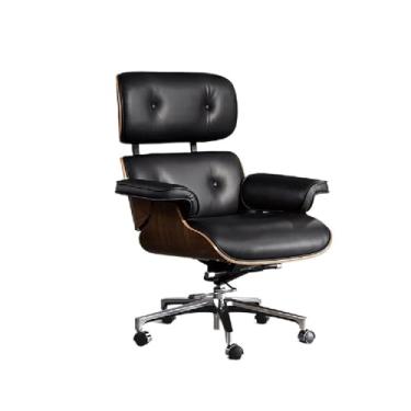 Imagem de Cadeira de escritório para móveis, cadeira de escritório ergonômica, cadeira reclinável de couro ajustável para jogos para chefes de estudo, cadeira de computador, suporte traseiro