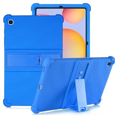 Imagem de FIEWESEY Capa para tablet Samsung Galaxy Tab S6 Lite 2024/2022/2020 de 10,4 polegadas, silicone macio adequado para crianças com suporte ajustável à prova de choque para tablet Samsung Galaxy Tab S6