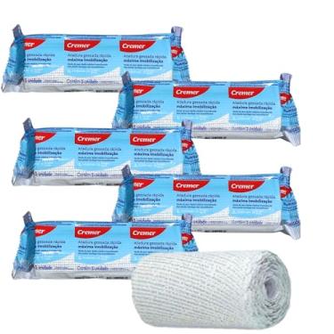 Imagem de Atadura Gessada Cremer 15cm x 3m Gesso Ortopédico para Fraturas 5 Unidades
