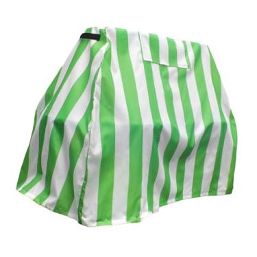 Imagem de simhoa Tampa do lençol freático infantil Toys ao ar livre Tampa de mesa Tabela de mesa Prática à prova de vento Protetor de capa de de parque aquático à, Verde E Branco