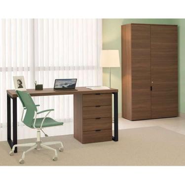 Imagem de Escritório Completo Frame 3 Peças (1 Escrivaninha + 1 Armário + 1 Gaveteiro) Munique - Kappesberg