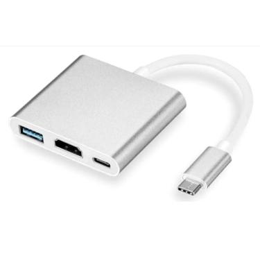 Imagem de Adaptador USB-C para HDMI 4K Hub USB 3.0 Compatibilidade com MacBook Thunderbolt 3 e DEX Android Premium Carregamento rápido