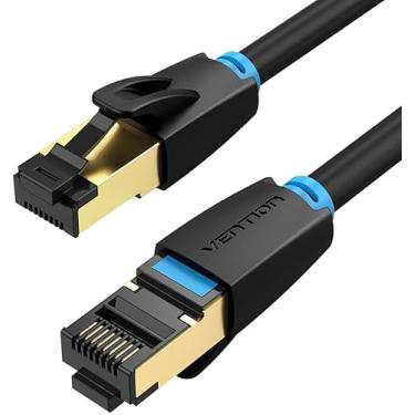 Imagem de Cabo Vention Rede Rj45 Cat8 40gbps 2000mhz 10m 10 (DEZ) METROS Ethernet, Alta velocidade, com conector RJ45 banhado a ouro, cabo LAN profissional compatível roteador modem e jogos de console