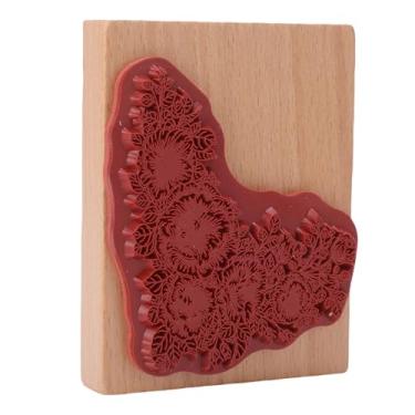 Imagem de TOPINCN Carimbos de Borracha de Madeira Vintage, Carimbo Decorativo de Canto de Flor para Artesanato álbuns de Fotos de Fotos de Fotos de Cartas de Cartas, Carimbo de Planta Selos