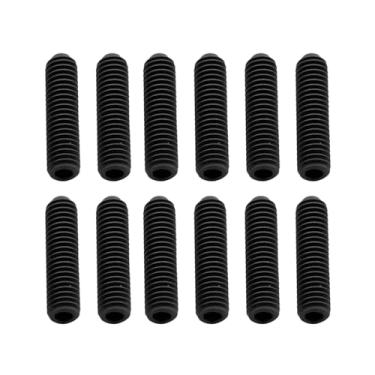 Imagem de DIAO79NI Parafusos de altura de sela de aço inoxidável Pro UNC #4-40 x 1/2 polegada para ponte de baixo de guitarra elétrica americana (preto)