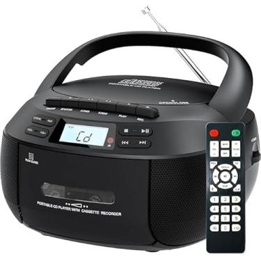 Imagem de Mini System, Rádio Estéreo Am, Toca CD, Mini System, Fm E Leitor de Cassete, Gravador Em Preto, Toca-cassete/gravador