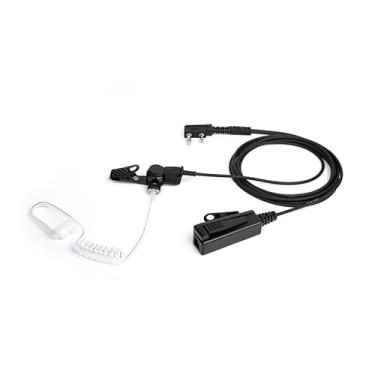 Imagem de Bommeow BCT22-K2 Fone de ouvido de tubo transparente de 2 fios compatível com BaoFeng BTECH UV-5R UV-5RA UV-5RE UV-5R3 BF-F8HP UV-82HP Kenwood Rádios de 2 pinos NX-1200 NX-1300 NX-P1200 NX-P1300 NX