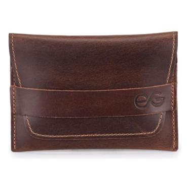 Imagem de Carteira Masculina Slim Couro Legítimo Cartões/cnh/cédulas(Marrom)