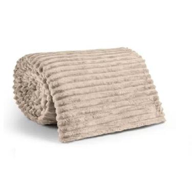 Imagem de Cobertor Manta Solteiro Gigante  Canelado Fleece Soft Macio 1,80 m x 2