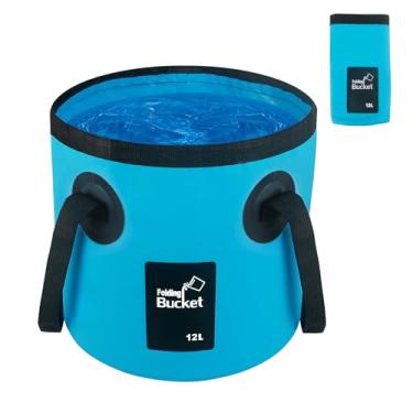 Imagem de Balde de lavagem de carro de 8 litros, balde dobrável para artigos de limpeza, lavagem de carro, pesca, recipiente de água de encanamento, acampamento ao ar livre, organizador de brinquedos de areia
