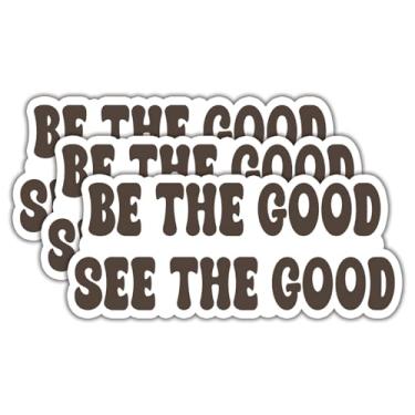 Imagem de (3 peças) Adesivos Be The Good See The Good com citações motivacionais decalque adesivos de vinil à prova d'água adulto para laptop Kindle copo de carro garrafa de água caneca telefone caderno tamanho