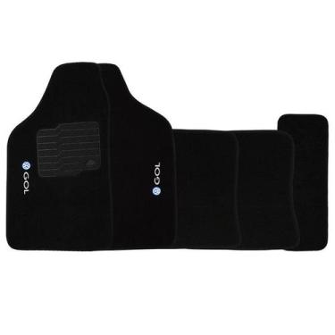 Imagem de Tapete Carpete Gol Quadrado Bola G2 G3 G4 G5 1980 a 2013 Preto Logo Bo