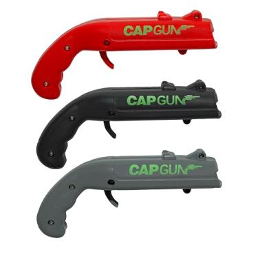 Imagem de Abridor de garrafas com tampa, lançador, atirador, arma divertida, abridor de bebidas criativo, para bebidas, jogos, festa familiar, bar, churrasco ao ar livre (3, vermelho-preto-cinza)