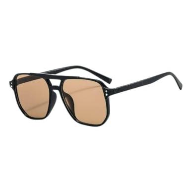 Imagem de Óculos De Sol Feminino Estilo Blogueira Quadrado Uv(Marrom)