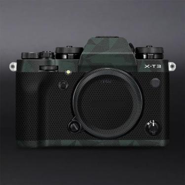 Imagem de X-T3 Adesivo de capa de câmera antiarranhões para FujiFilm X-T3 Película protetora de câmera decalques XT3 (triângulo verde)