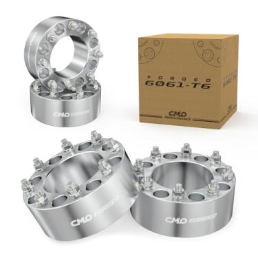 Imagem de Customadeonly Espaçadores de roda 8 x 6,5 (8 x 165,1) 7 cm – 4 peças espaçadores forjados com furo de 126 mm, pinos 9/40.6 cm – Serve para Ram 2500 3500, Ford F250 F350 E250 E350, Chevy K20 C20 C300