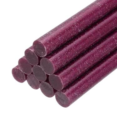 Imagem de PATIKIL Bastões de cola quente para pistola de cola, 10 peças de adesivos coloridos de derretimento a quente para projetos de artesanato DIY, decoração de arte, reparos domésticos, rosa vermelha (20