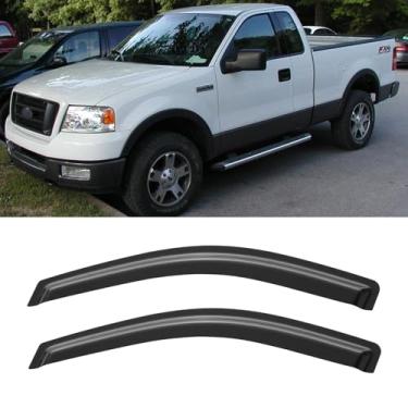 Imagem de Cxdar Viseiras de proteção de chuva de janela para Ford F150 2004-2008 cabine regular, defletores de proteção contra vento de ventilação de janela para F-150 04-08 (não para 2004 F150 Heritage)