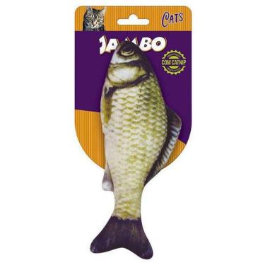 Imagem de Brinquedo Para Gato Com Catnip Peixe Real Jambo Pet