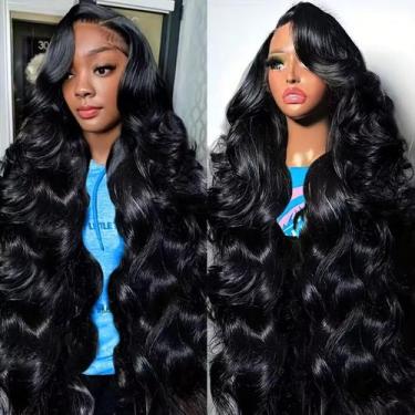 Imagem de Perucas frontais de renda Durgio Hair 13x6 Body Wave 180% de densidade
