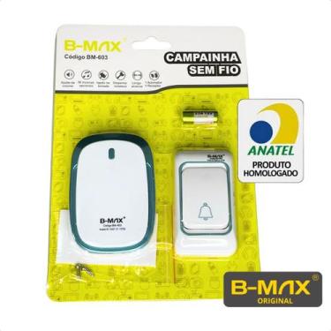 Imagem de Campainha Sem Fio Residencial Comercial Bivolt + Pilha - B-max, Azul