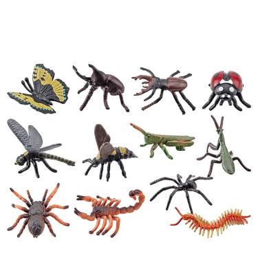 Imagem de Conjunto de estatuetas de insetos realistas de PVC, modelos de insetos, brinquedos infantis