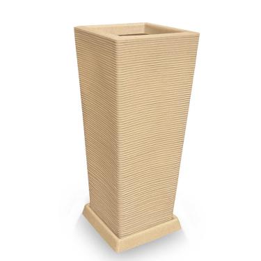 Imagem de Vaso De Planta + Prato Grande Decorativo Polietileno 90X40