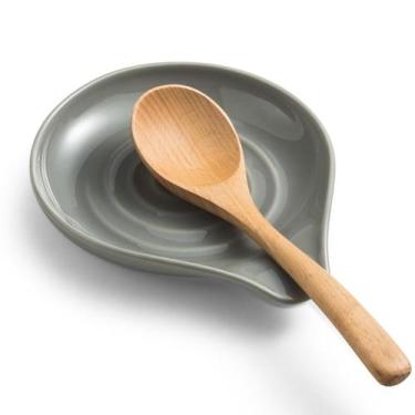 Imagem de Suporte de colher LAUCHUH Porcelana Cinza 13 cm Grande