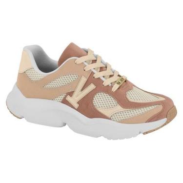 Imagem de Tênis Vizzano Casual Feminino Com Solado Alto E Moderno Branco Off, Br