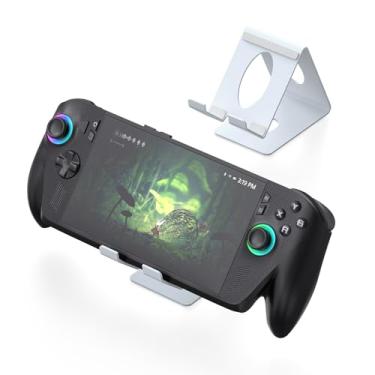 Imagem de EJGAME Desktop Stand Compatible with ROG XBox Ally/Ally X/Playstation Portal/Steam Deck/ROG Ally/X/Switch 2,Desktop Handheld Game Console Holder with Anti-Slip Silicone Pad (White)