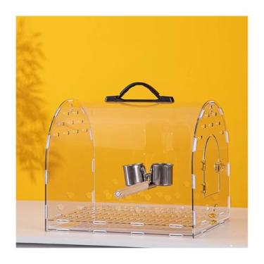 Imagem de Gaiola de pássaro, gaiola de pássaro, transparente, papagaio, para viagem, bolsa portátil, acrílico, ninho especial para pássaros (grande)
