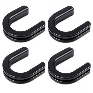 Imagem de Suporte de suporte de placa lateral para motocicleta Sissy Bar compatível com Harley Touring 1983-2024 preto (4)