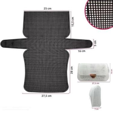 Imagem de Malha Chenille para Bolsa 53.5x50cm (Tela Plástica) com Furo 3mm - MR 