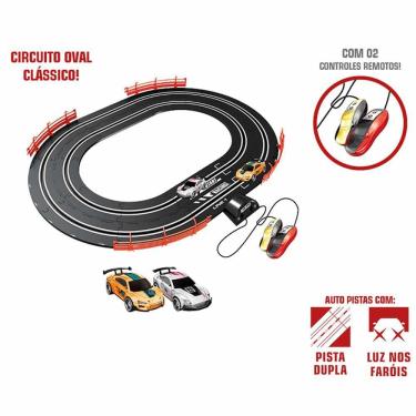 Imagem de Pista de Corrida com Carrinhos - Auto Pista Turbo Run - Oval - DM Toys