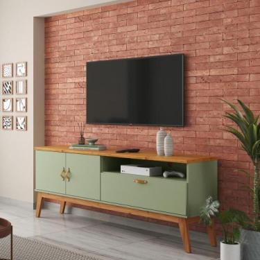 Imagem de Rack Sala Quarto 160cm Para TV 60 Sirius 1.6 Patrimar Alecrim/Cinamomo