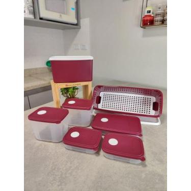 Imagem de Kit de Armazenamento Tupperware 7 Peças Freezer Bordeaux