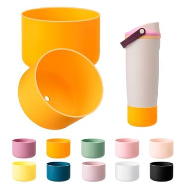 Imagem de Bluwing 2 peças de bota de silicone para Owala 850.5 g 1,134.0 g FreeSip Sway garrafas e copos, mangas protetoras de silicone para copos Owala (laranja claro, 2 peças)